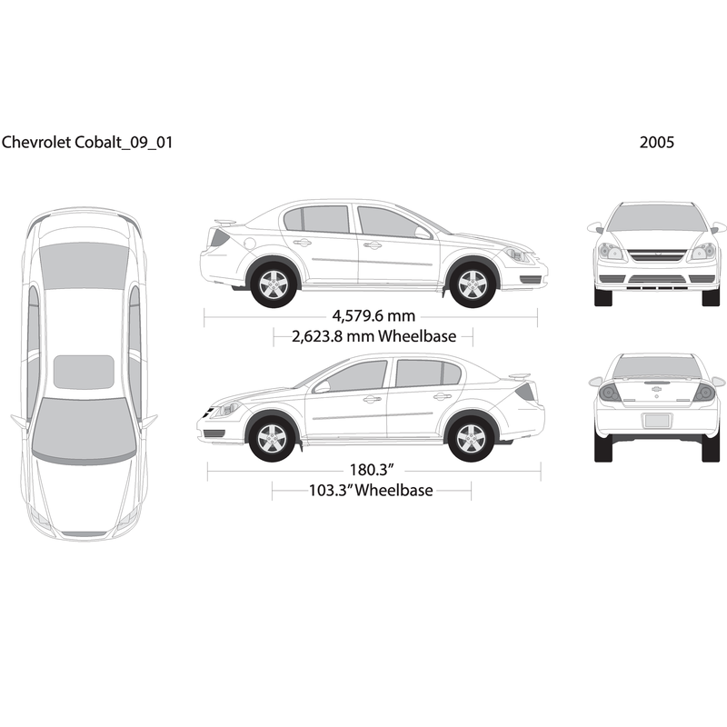 2009 Chevy Cobalt V01 Vehicle Wrap Template