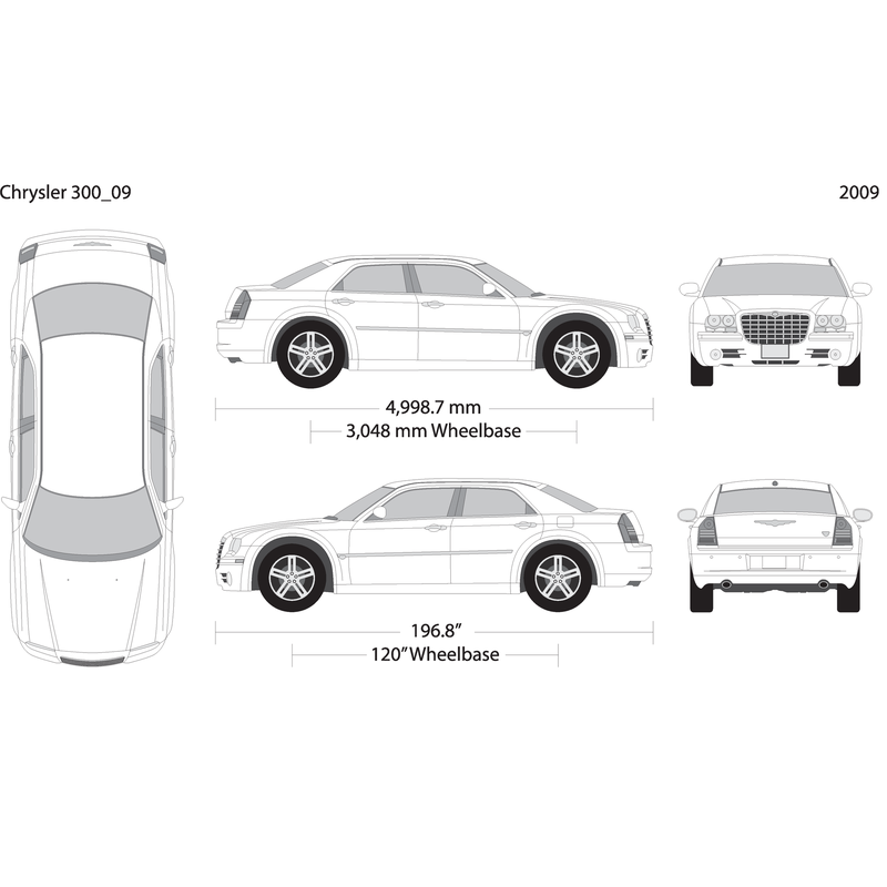 2009 Chrysler 300 V09 Vehicle Wrap Template