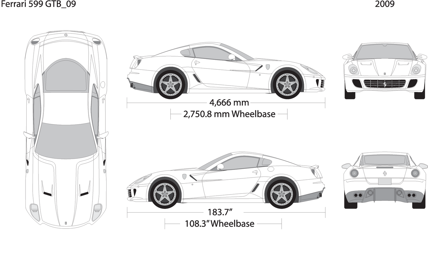 2009 Ferrari 599 Gtb V09 Vehicle Wrap Template