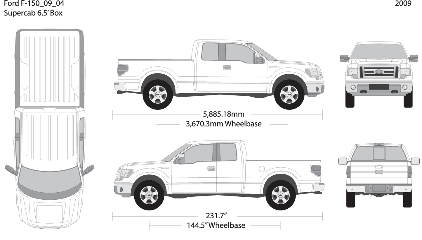 2009 Ford F 150 V04 Vehicle Wrap Template