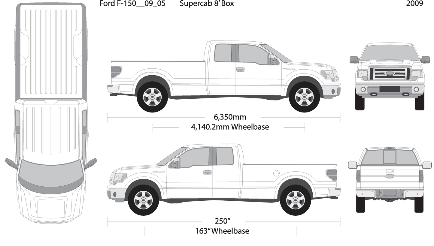 2009 Ford F 150 V05 Vehicle Wrap Template