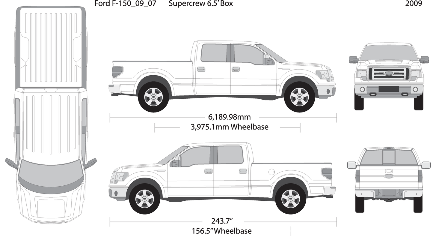 2009 Ford F 150 V07 Vehicle Wrap Template