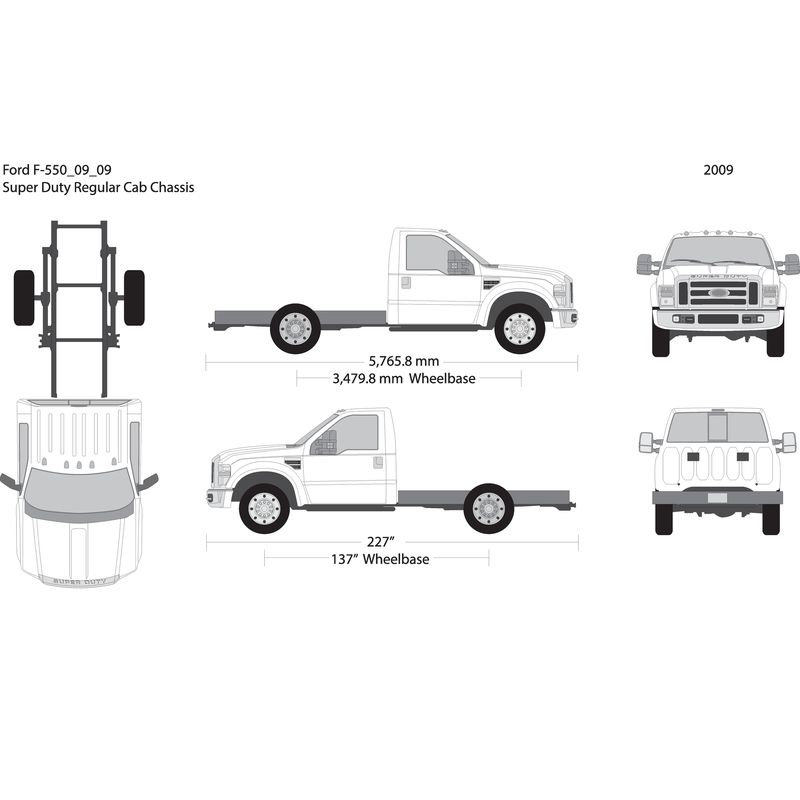 2009 Ford F 550 V09 Vehicle Wrap Template
