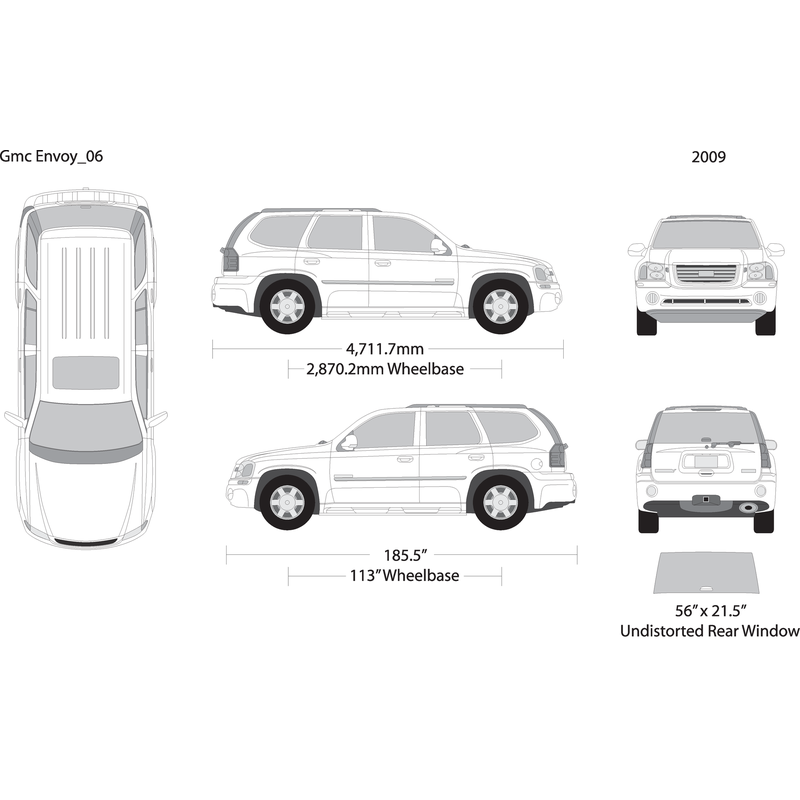 2009 Gmc Envoy V06 Vehicle Wrap Template