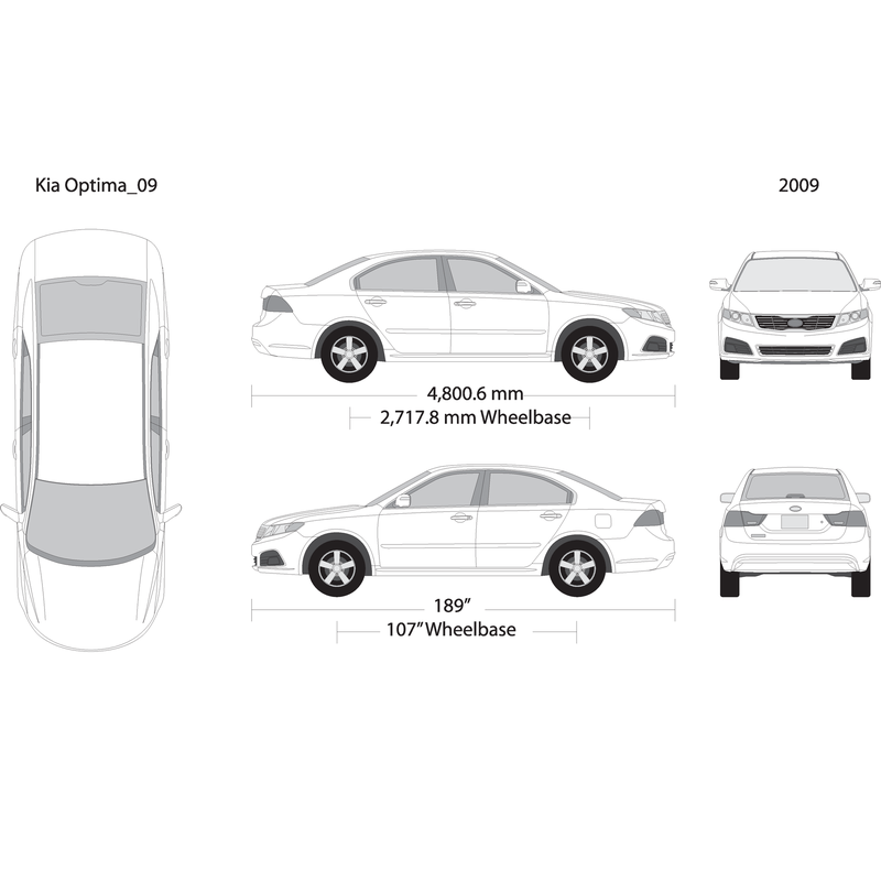 2009 Kia Optima V09 Vehicle Wrap Template