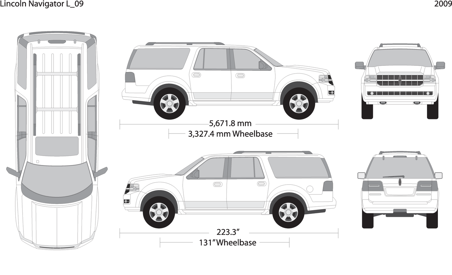2009 Lincoln Navigator V09 Vehicle Wrap Template