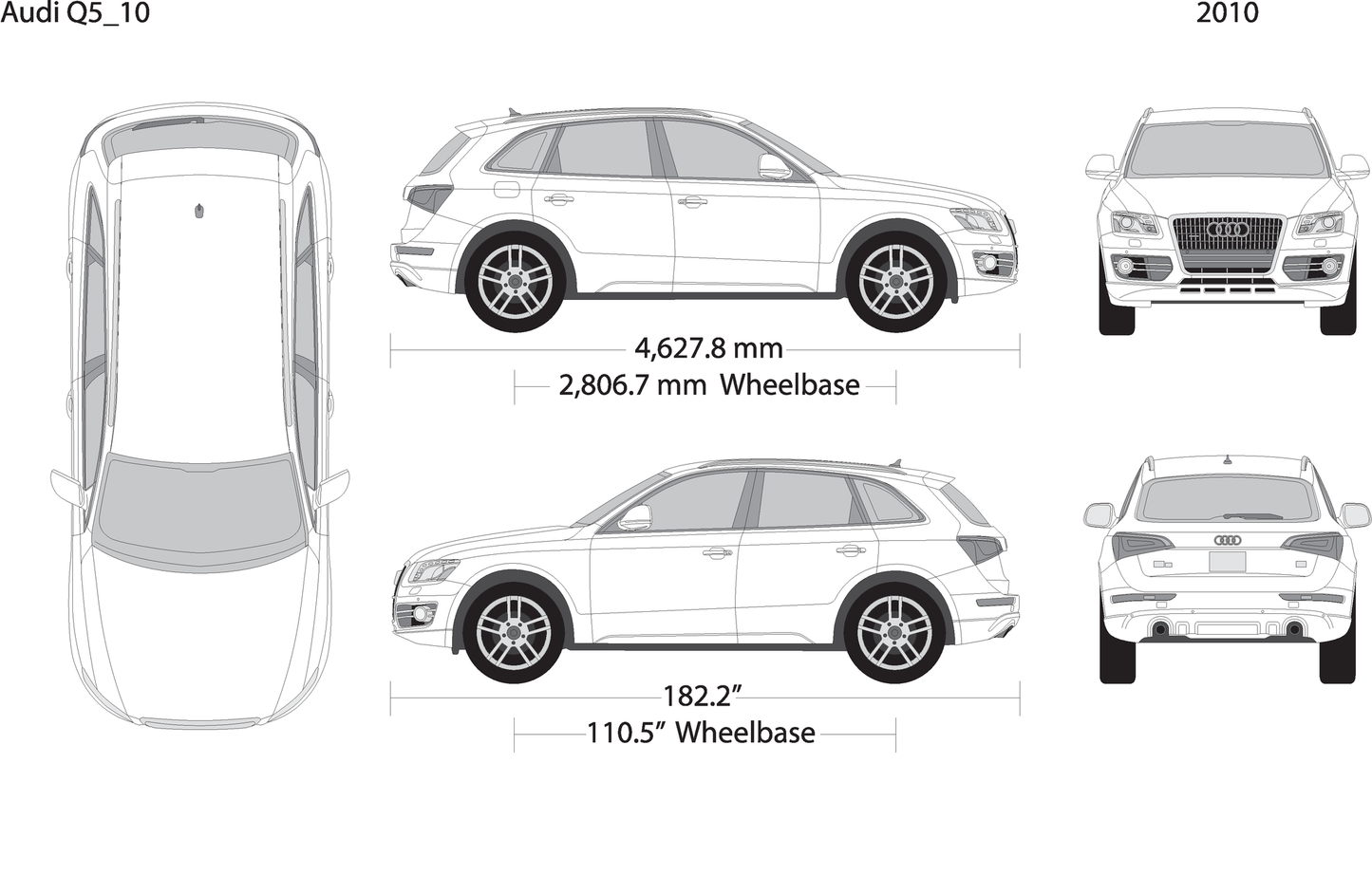 2010 Audi Q5 V10 Vehicle Wrap Template