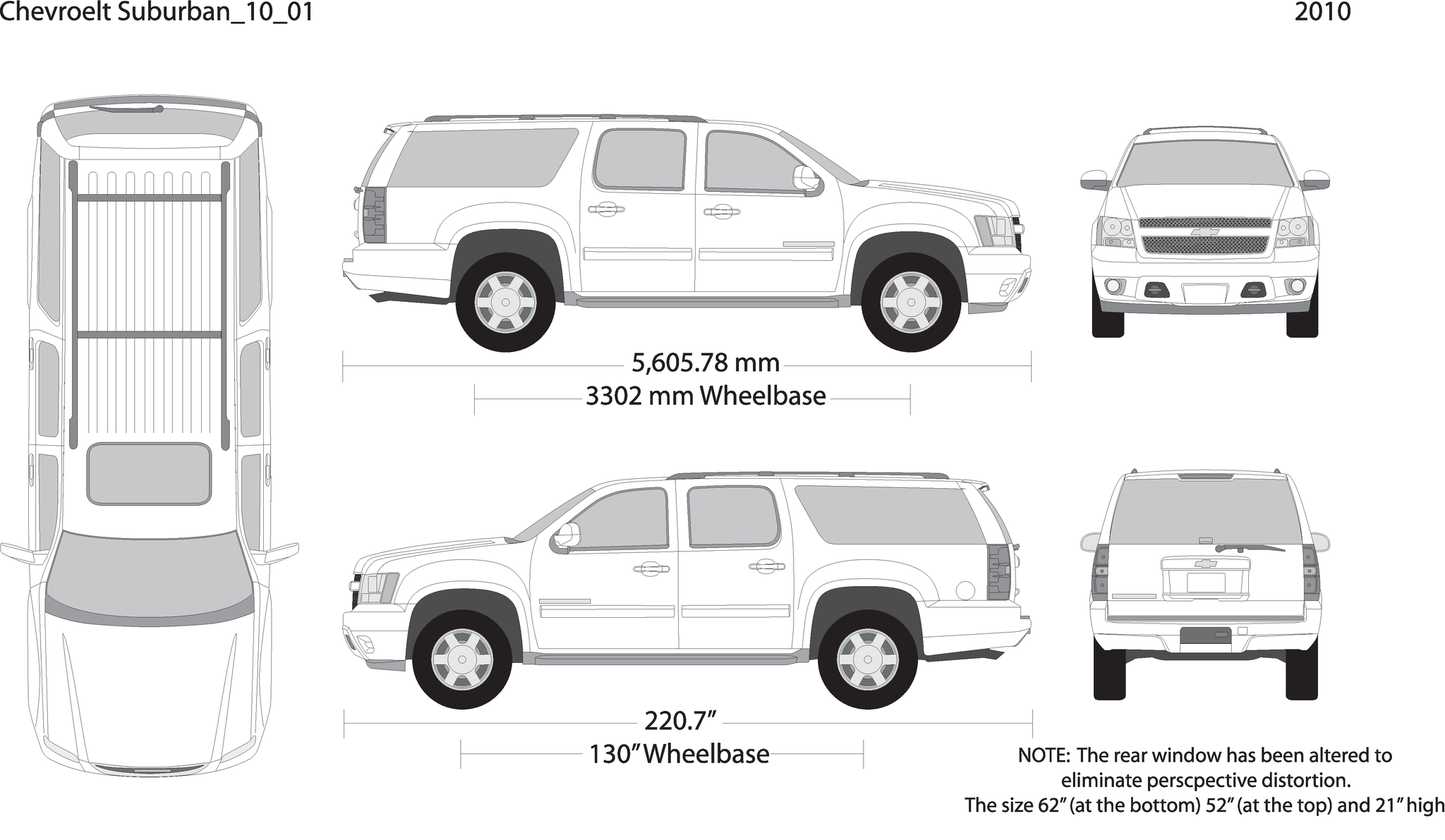 2010 Chevy Suburban V01 Vehicle Wrap Template