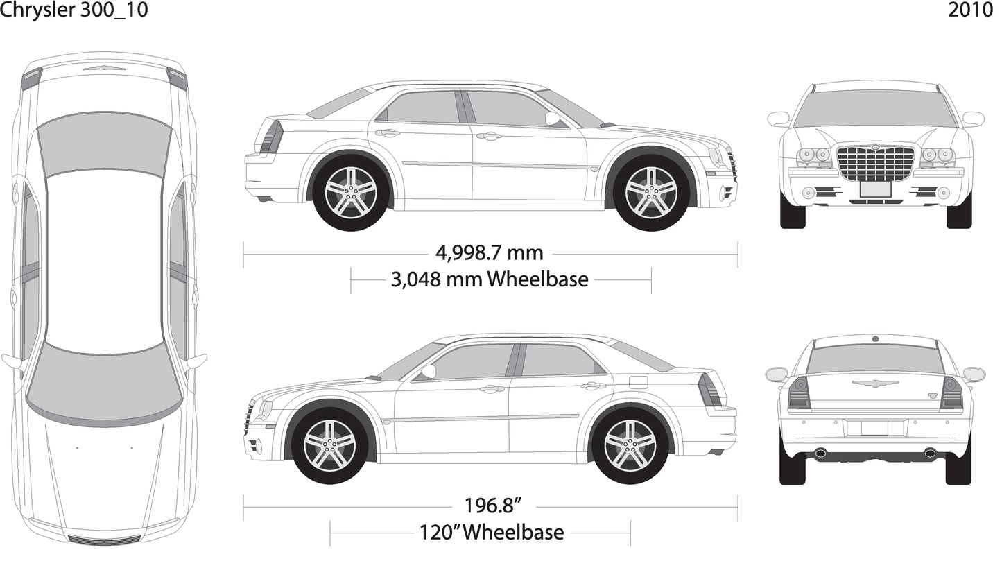 2010 Chrysler 300 V10 Vehicle Wrap Template