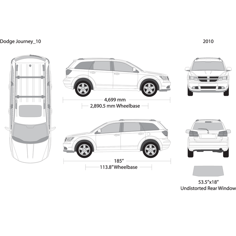 2010 Dodge Journey V10 Vehicle Wrap Template