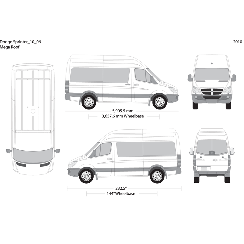2010 Dodge Sprinter V06 Vehicle Wrap Template