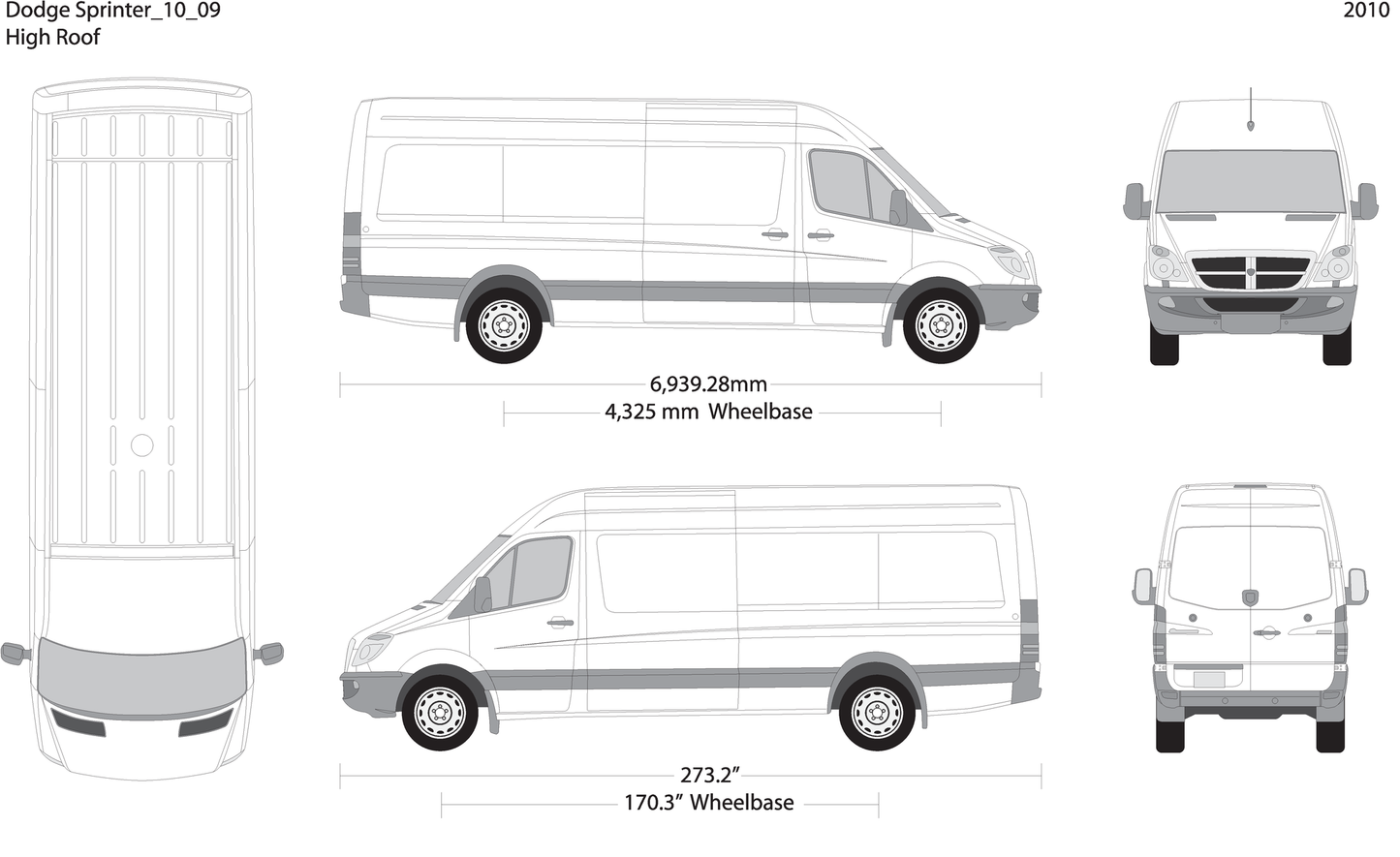 2010 Dodge Sprinter V09 Vehicle Wrap Template