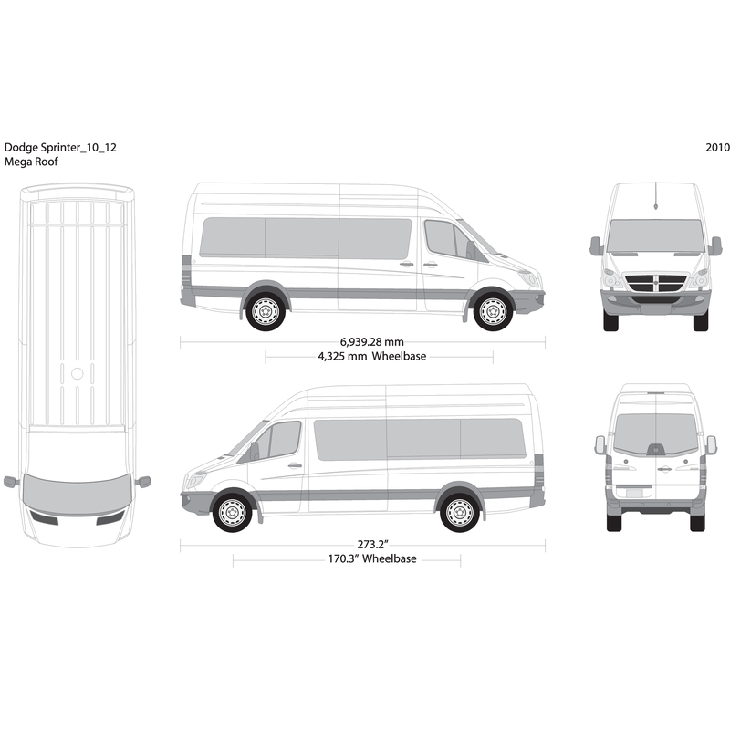 2010 Dodge Sprinter V12 Vehicle Wrap Template