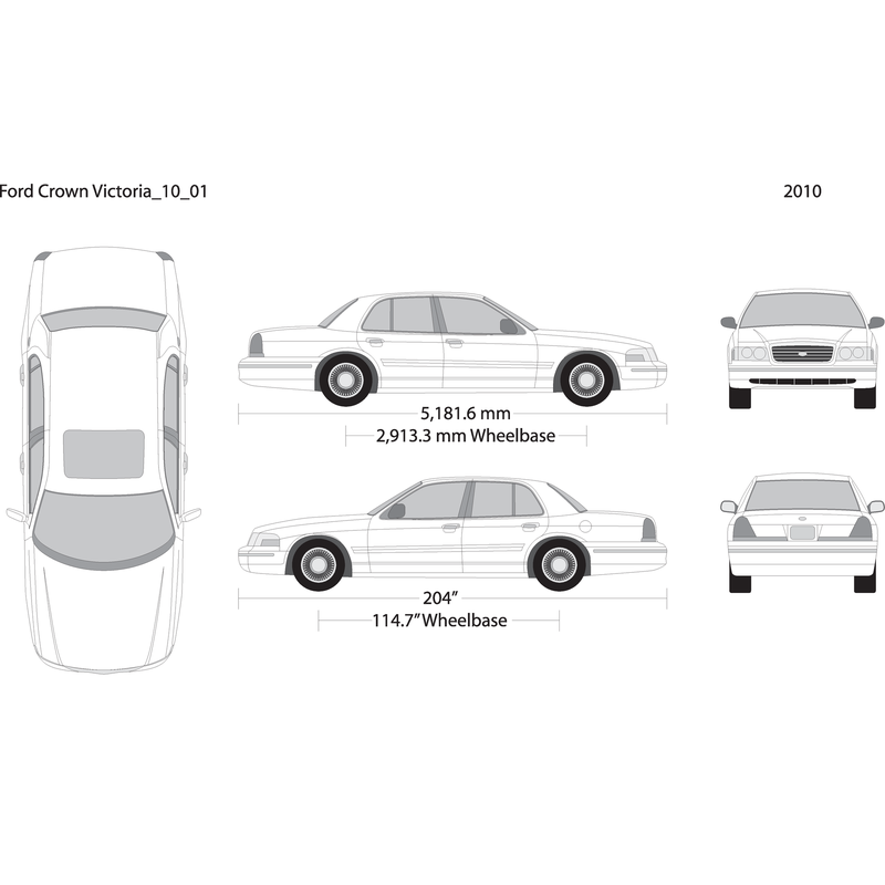 2010 Ford Crown Victoria V01 Vehicle Wrap Template