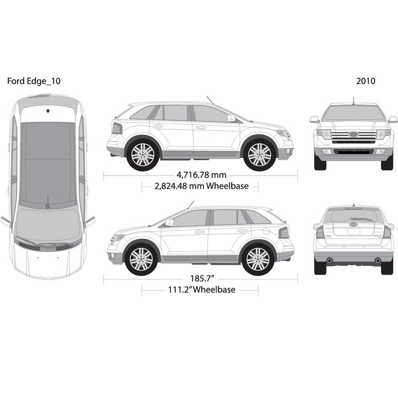 2010 Ford Edge V10 Vehicle Wrap Template