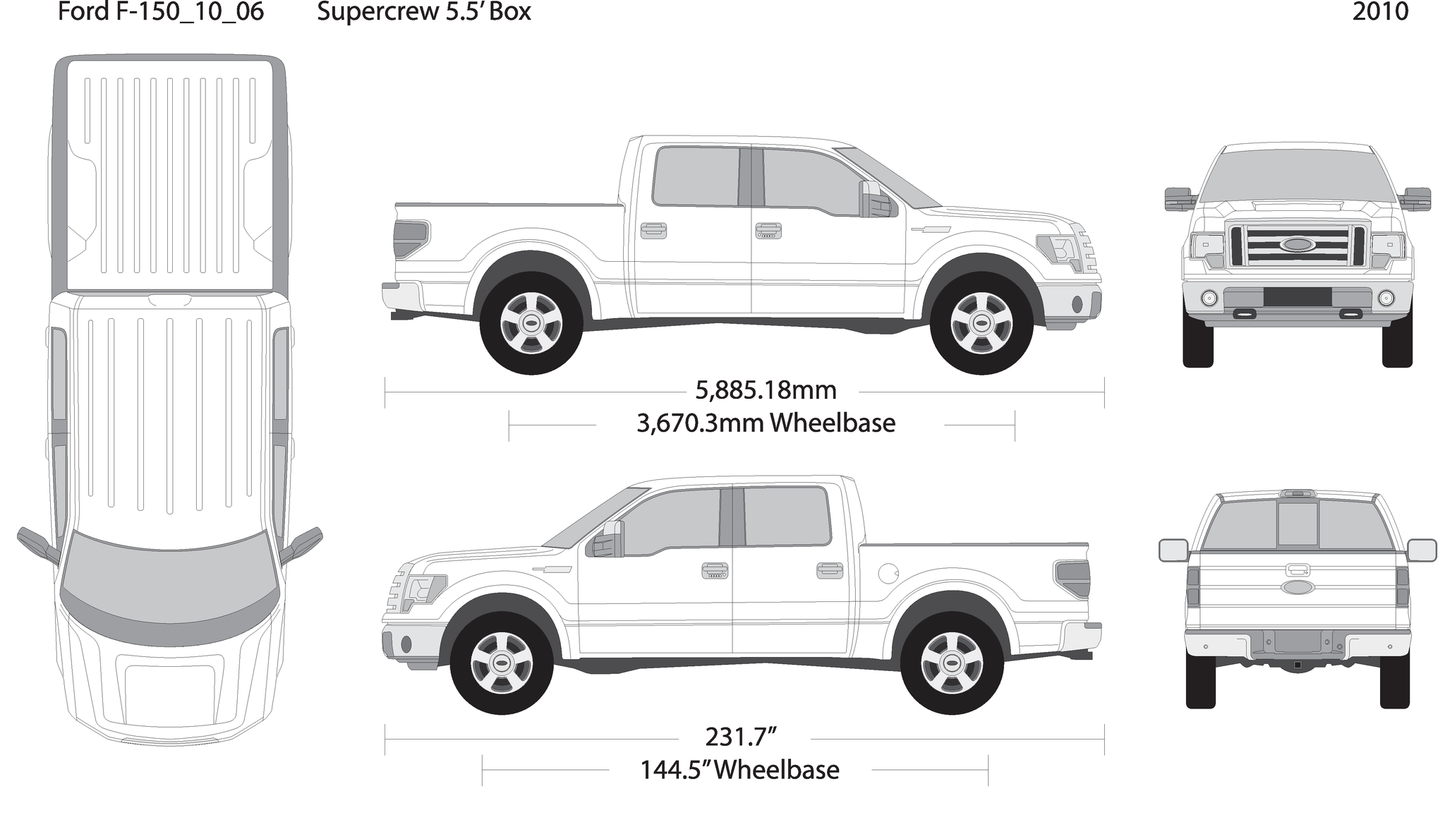 2010 Ford F 150 V06 Vehicle Wrap Template