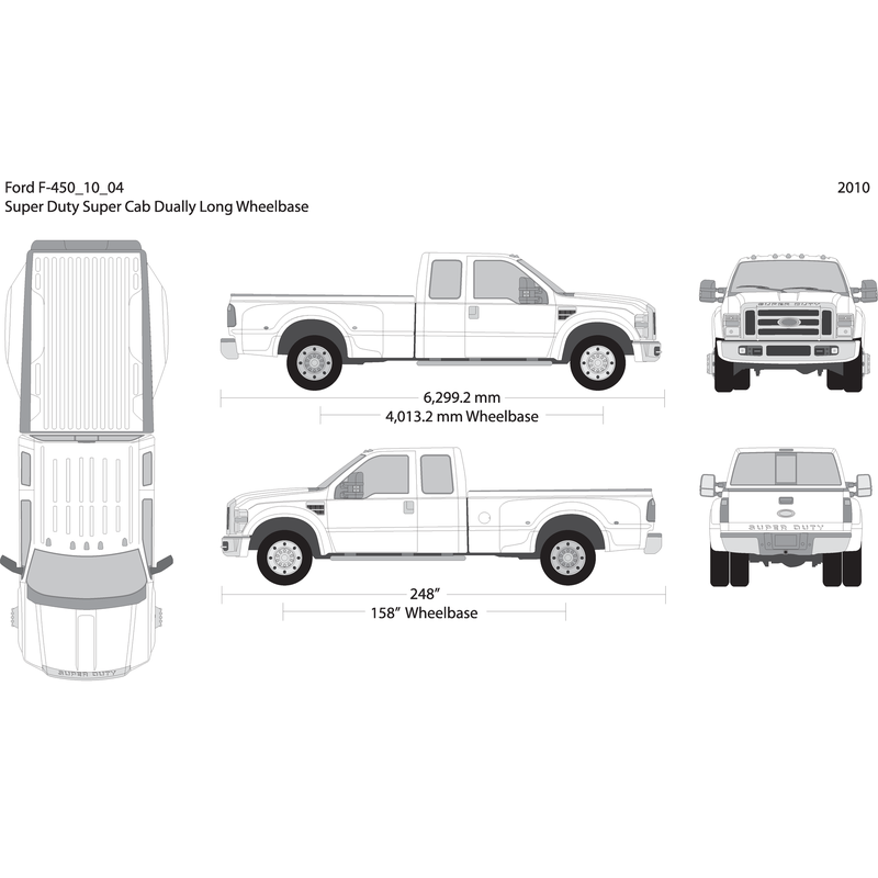 2010 Ford F 450 V04 Vehicle Wrap Template