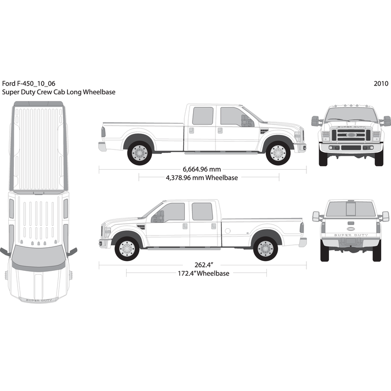 2010 Ford F 450 V06 Vehicle Wrap Template
