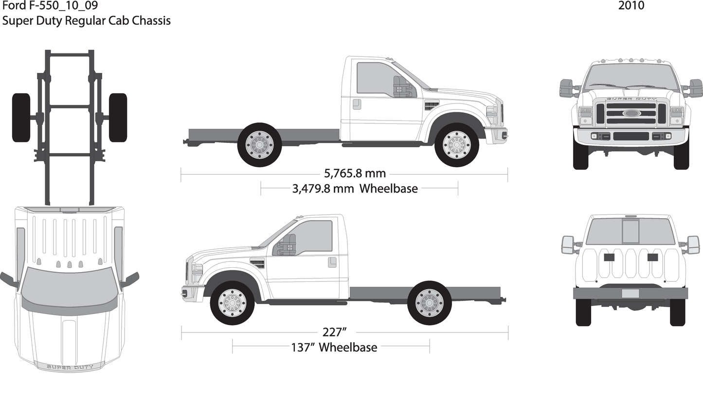 2010 Ford F 550 V09 Vehicle Wrap Template