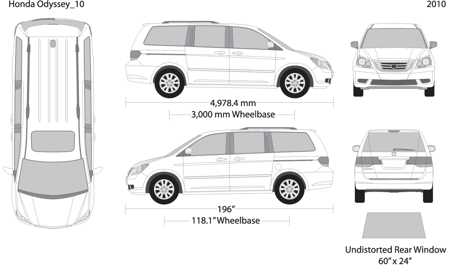 2010 Honda Odyssey V10 Vehicle Wrap Template