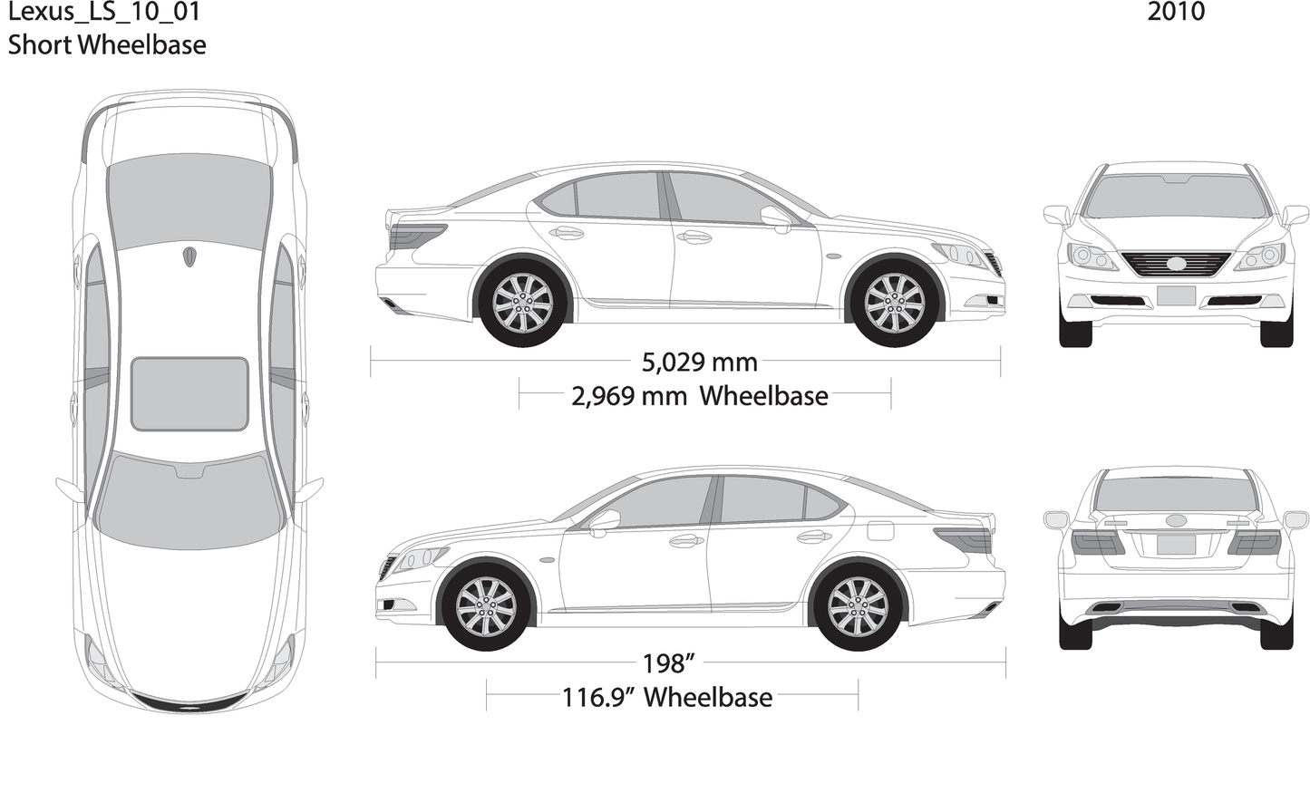 2010 Lexus Ls V01 Vehicle Wrap Template