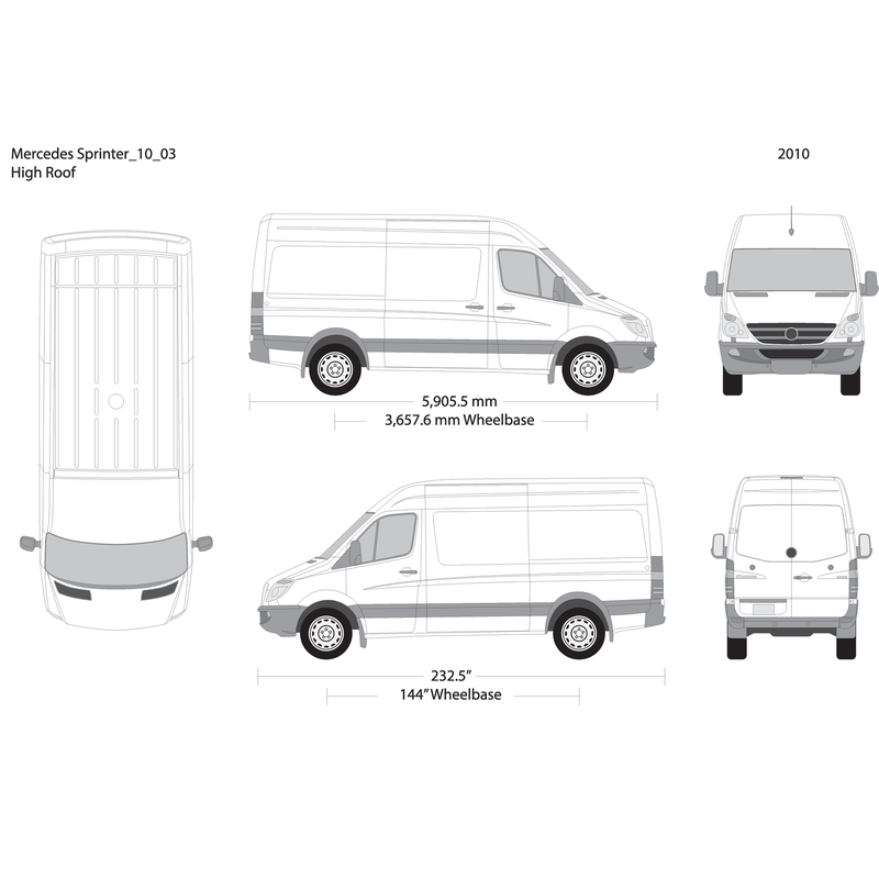 2010 Mercedes Sprinter V03 Vehicle Wrap Template