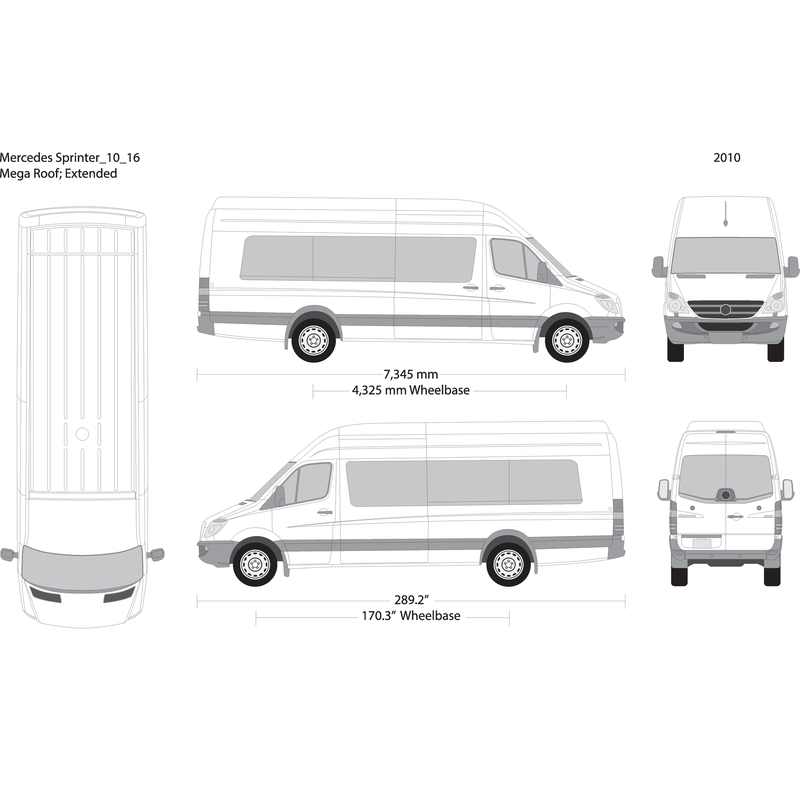 2010 Mercedes Sprinter V16 Vehicle Wrap Template