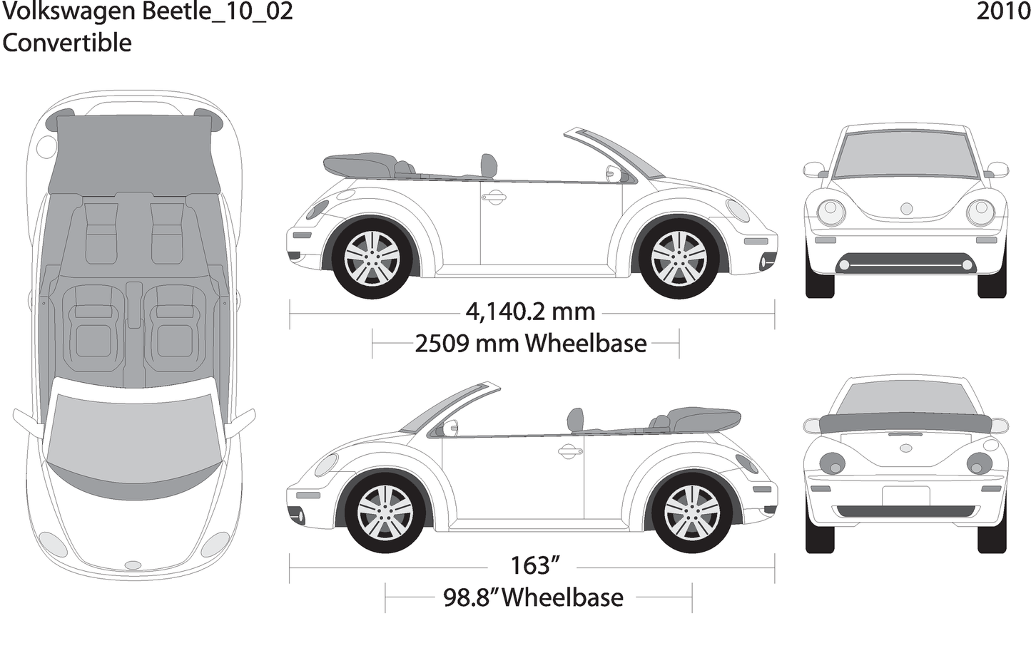 2010 Volkswagen Beetle V02 Vehicle Wrap Template