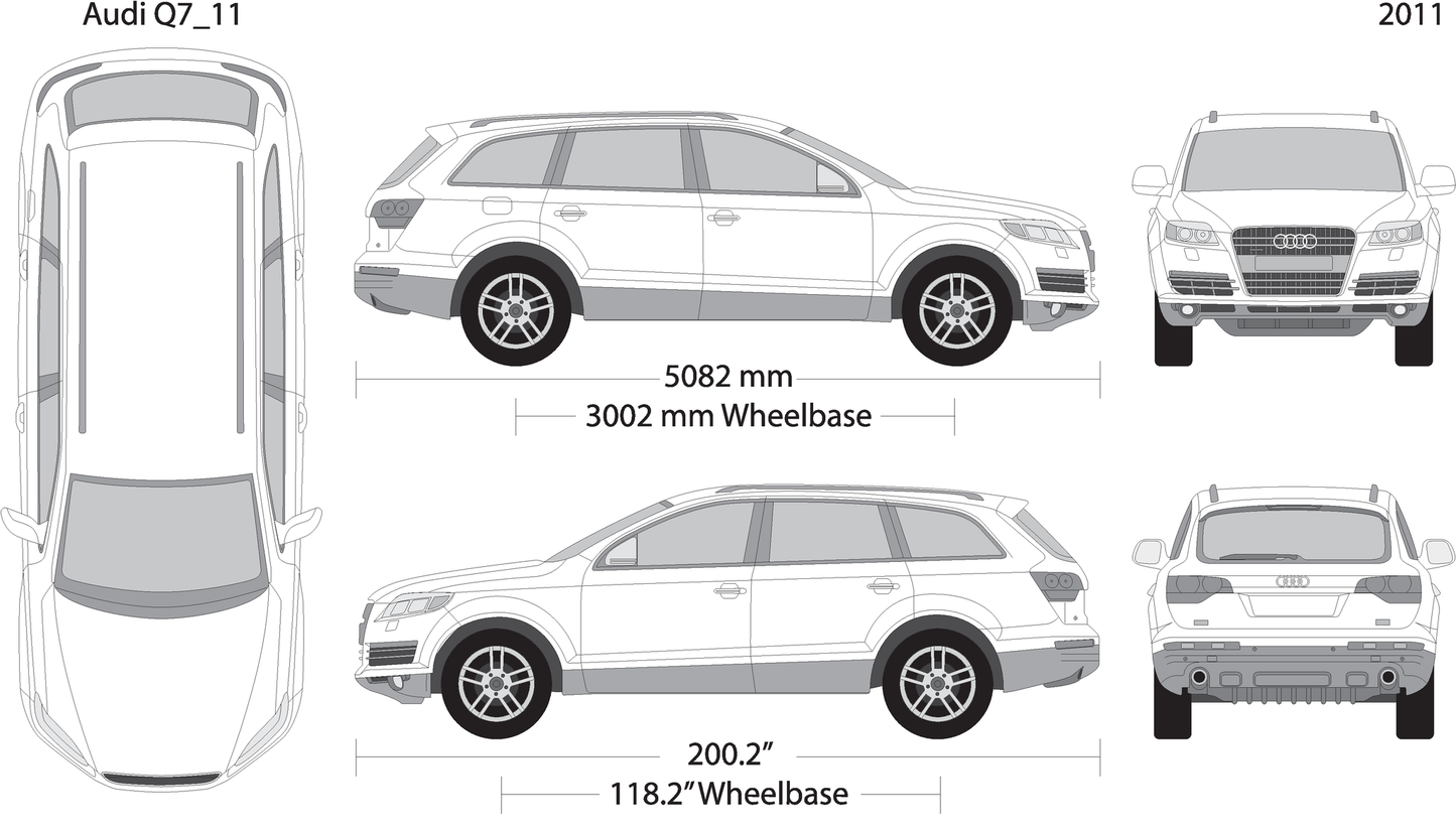 2011 Audi Q7 V11 Vehicle Wrap Template