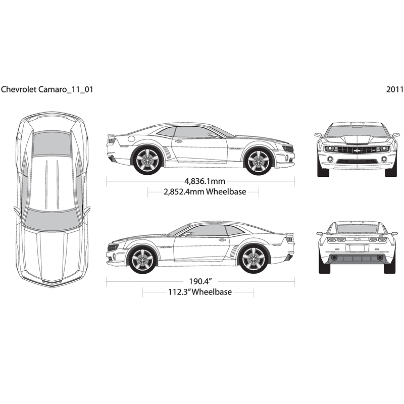 2011 Chevy Camaro V01 Vehicle Wrap Template