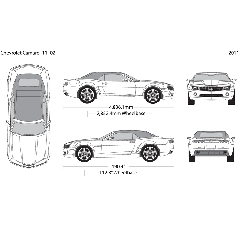 2011 Chevy Camaro V02 Vehicle Wrap Template