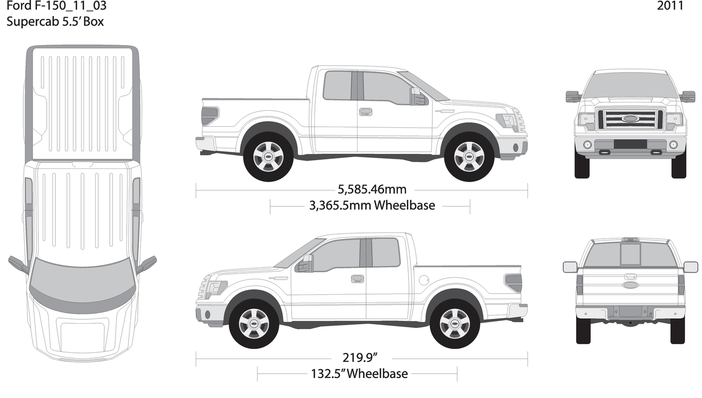 2011 Ford F 150 V03 Vehicle Wrap Template