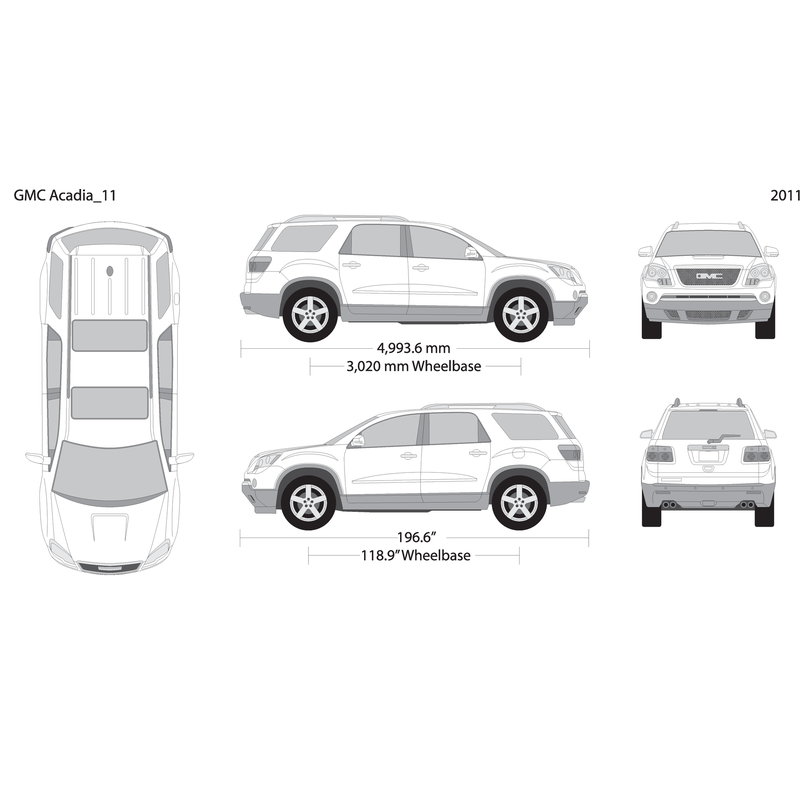 2011 Gmc Acadia V11 Vehicle Wrap Template