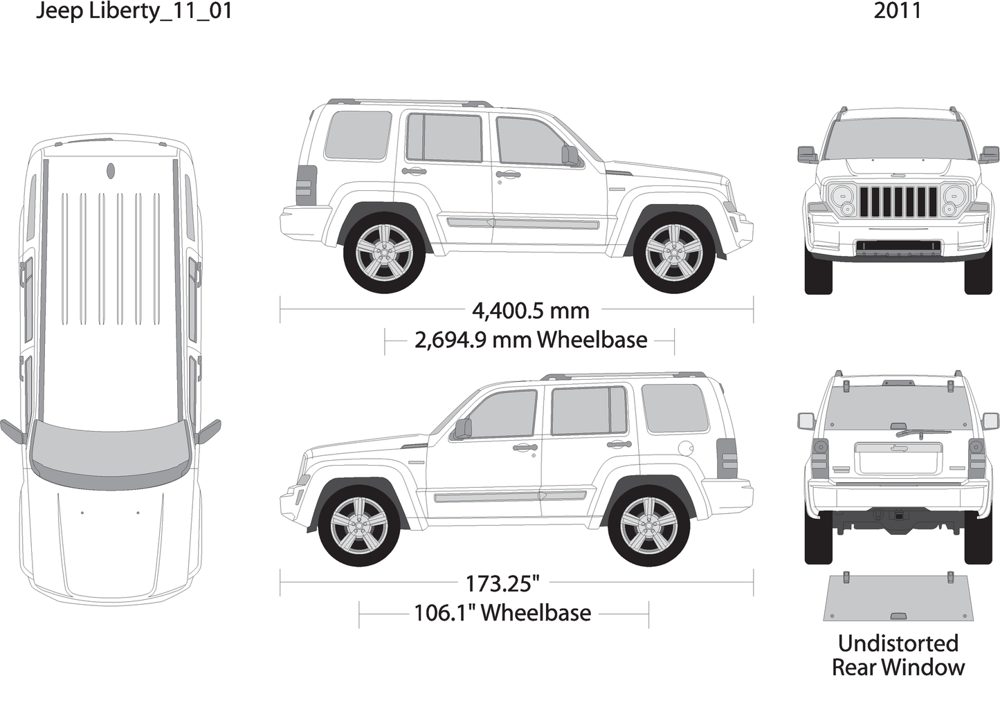 2011 Jeep Liberty V01 Vehicle Wrap Template
