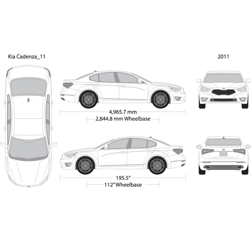 2011 Kia Cadenza V11 Vehicle Wrap Template