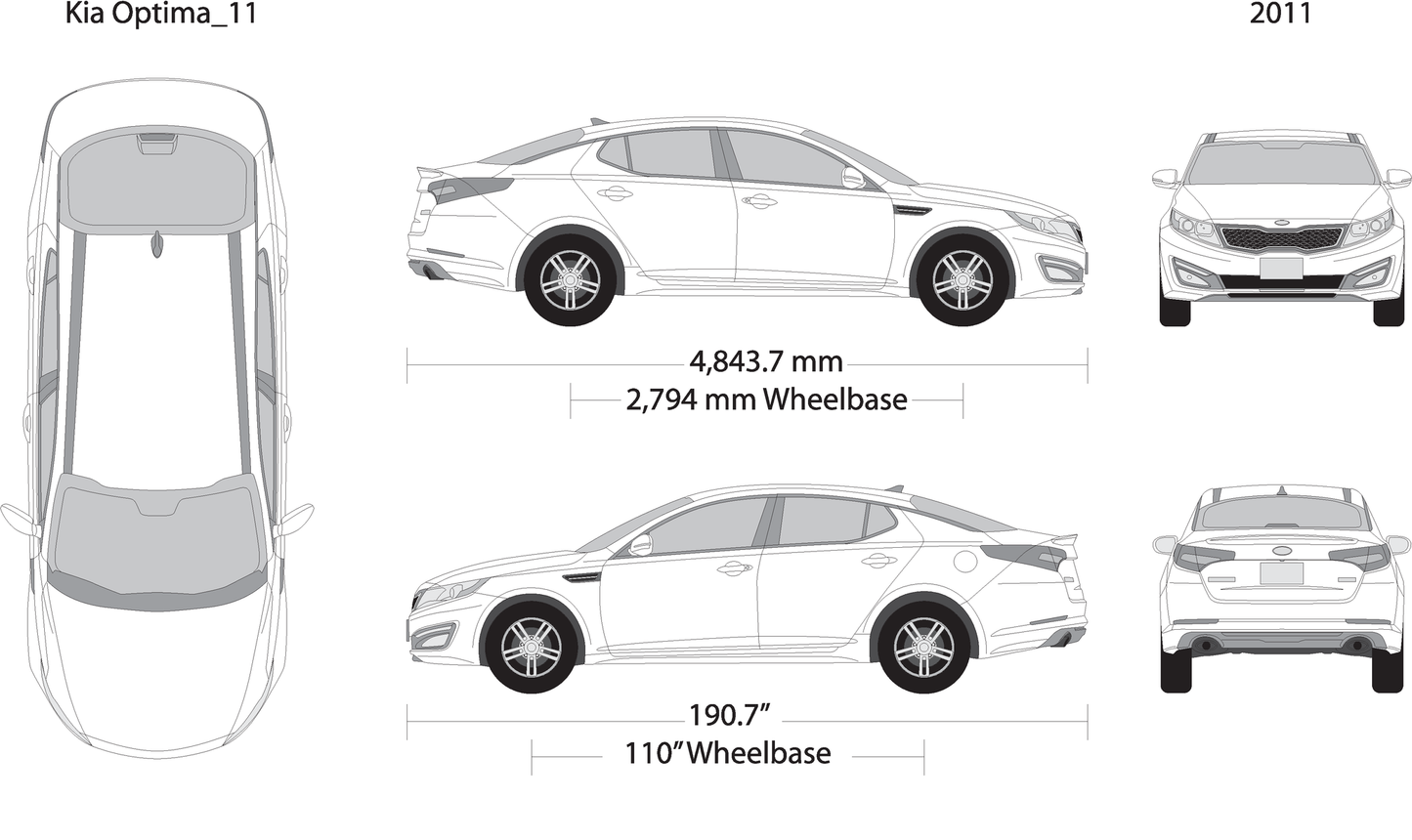 2011 Kia Optima V11 Vehicle Wrap Template