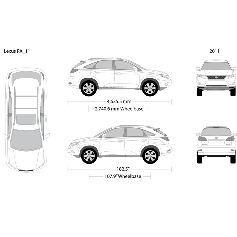 2011 Lexus Rx V11 Vehicle Wrap Template