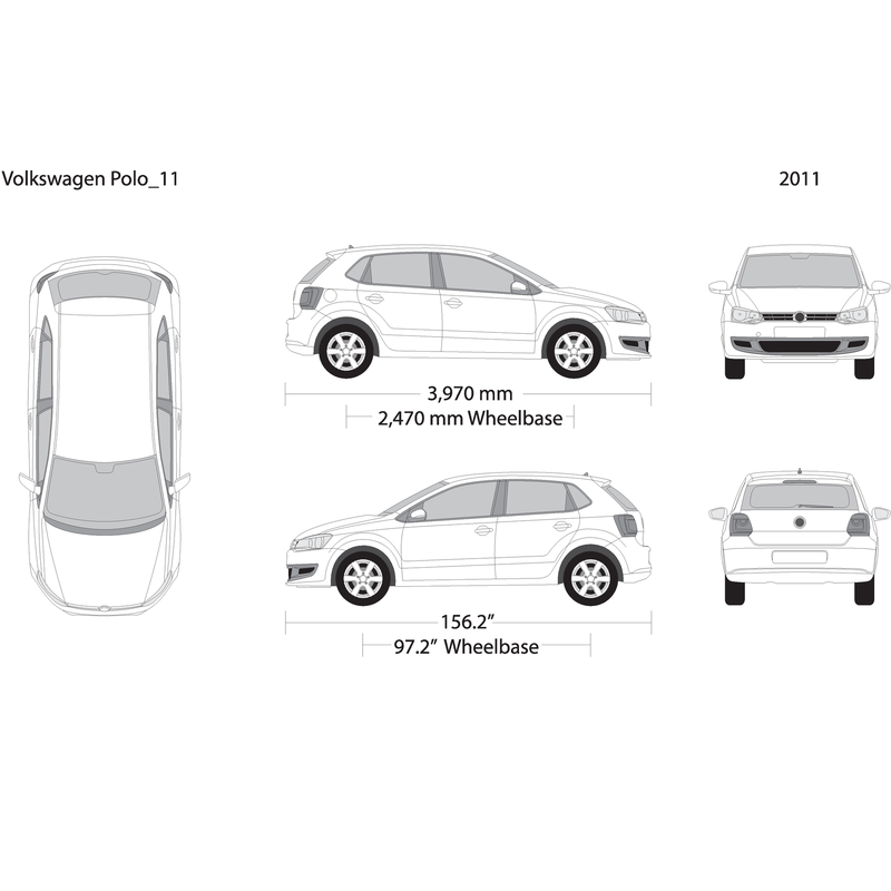 2011 Volkswagen Polo V11 Vehicle Wrap Template