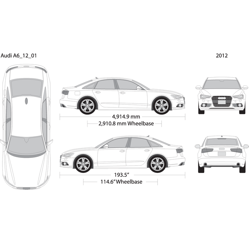2012 Audi A6 V01 Vehicle Wrap Template