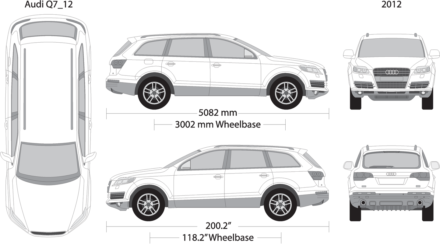 2012 Audi Q7 V12 Vehicle Wrap Template