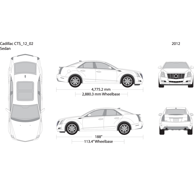 2012 Cadillac Cts V02 Vehicle Wrap Template