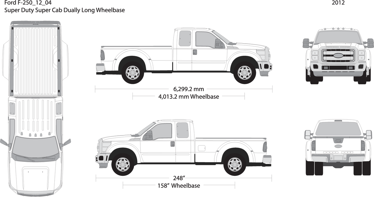 2012 Ford F 250 V04 Vehicle Wrap Template