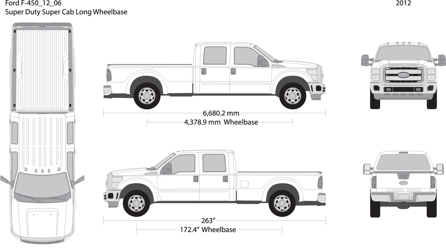 2012 Ford F 450 V06 Vehicle Wrap Template