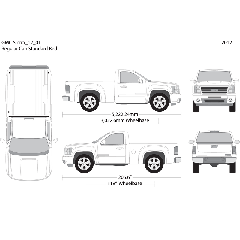 2012 Gmc Sierra 1500 V01 Vehicle Wrap Template
