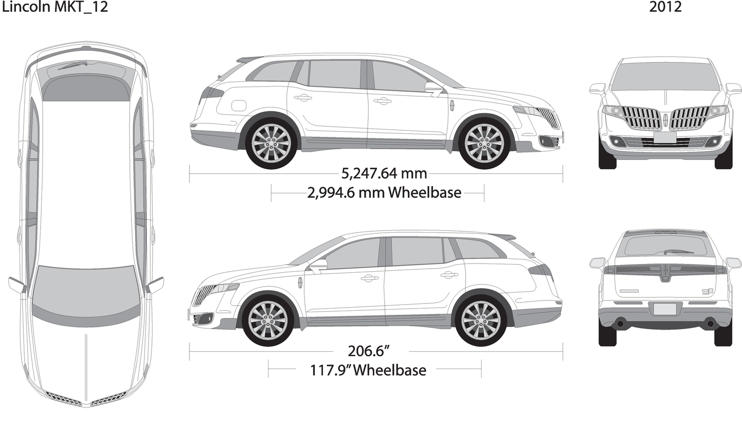 2012 Lincoln Mkt V12 Vehicle Wrap Template