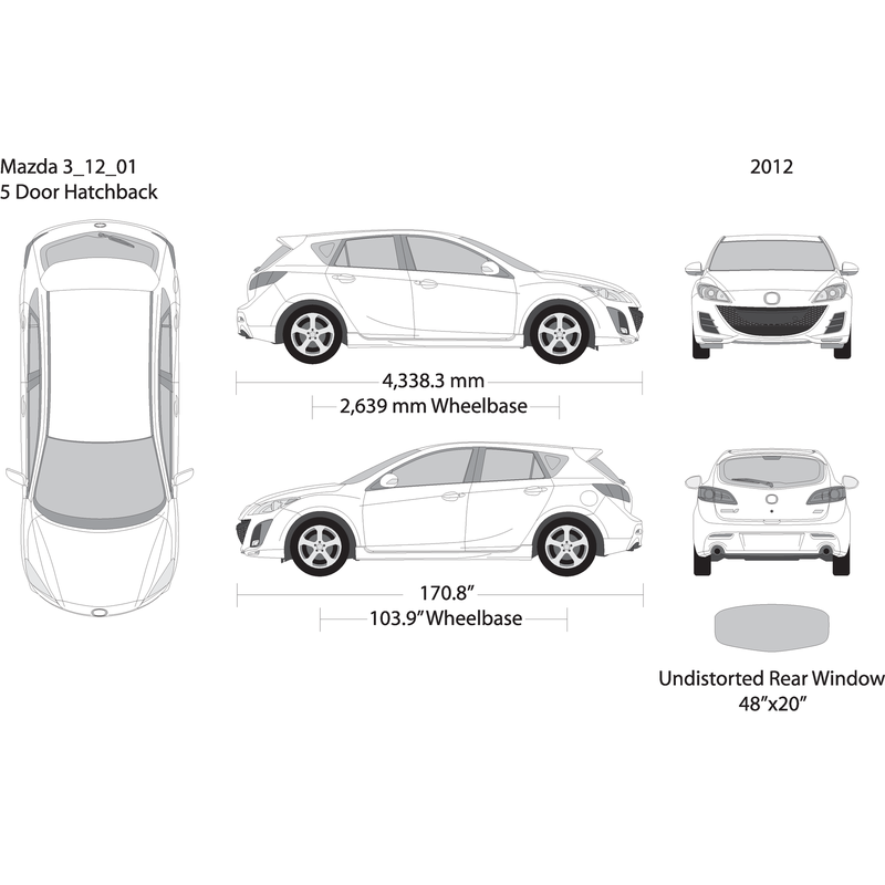 2012 Mazda Mazda 3 Hatchback V01 Vehicle Wrap Template