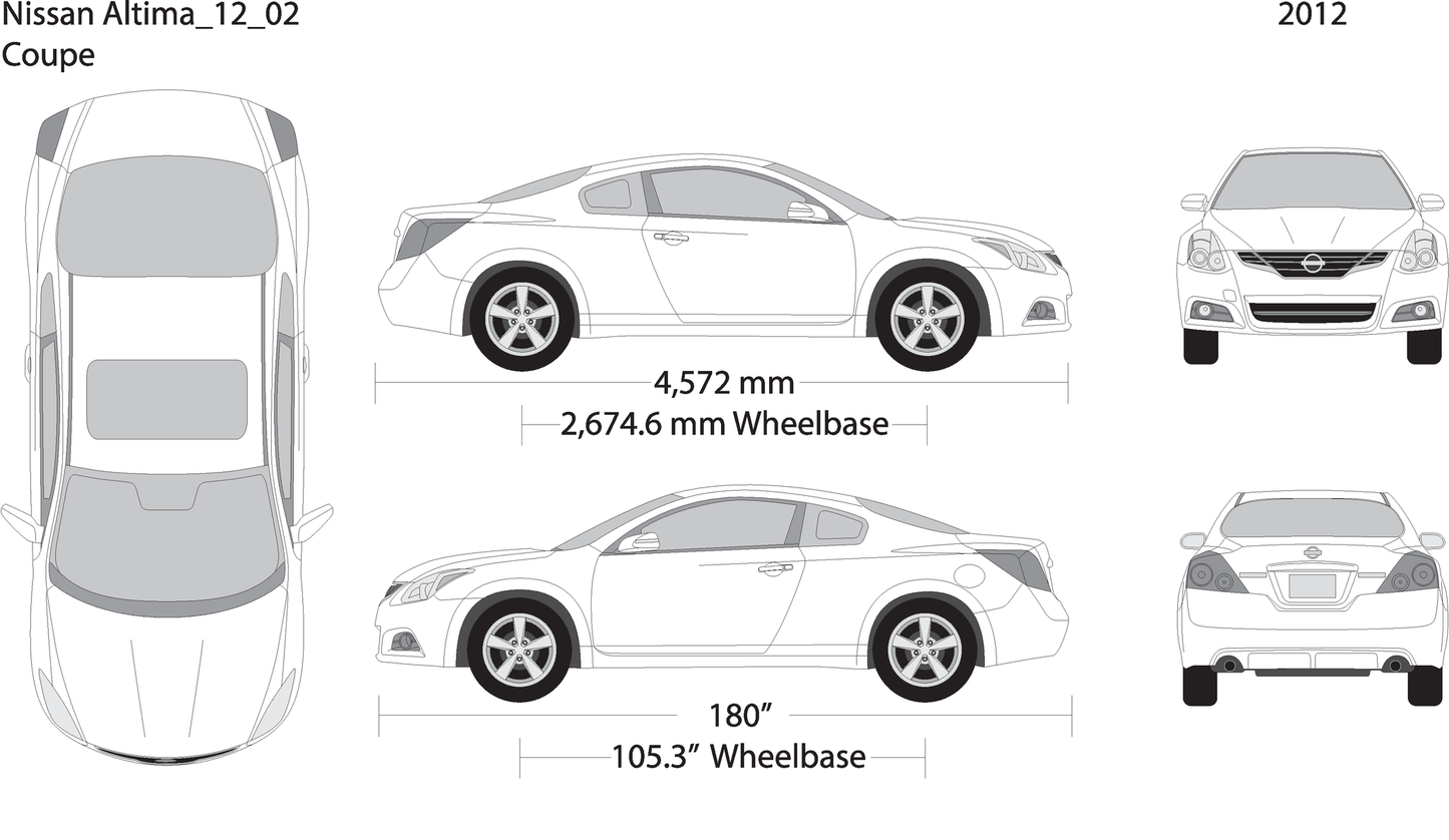 2012 Nissan Altima V02 Vehicle Wrap Template