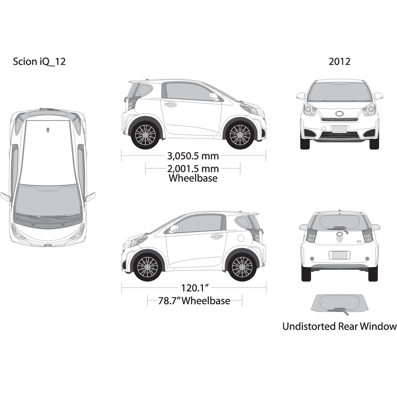 2012 Scion Iq V12 Vehicle Wrap Template