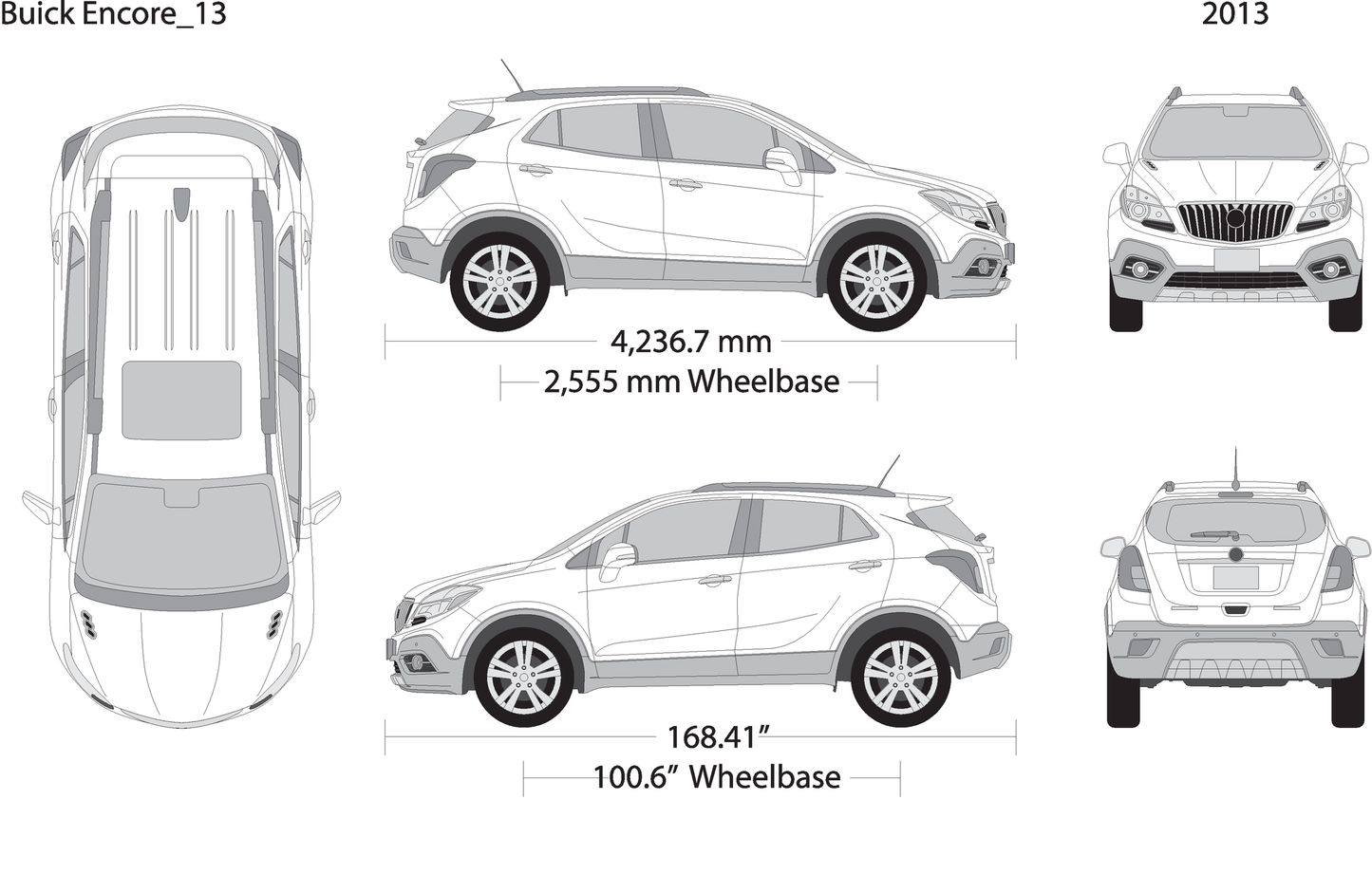2013 Buick Encore V13 Vehicle Wrap Template