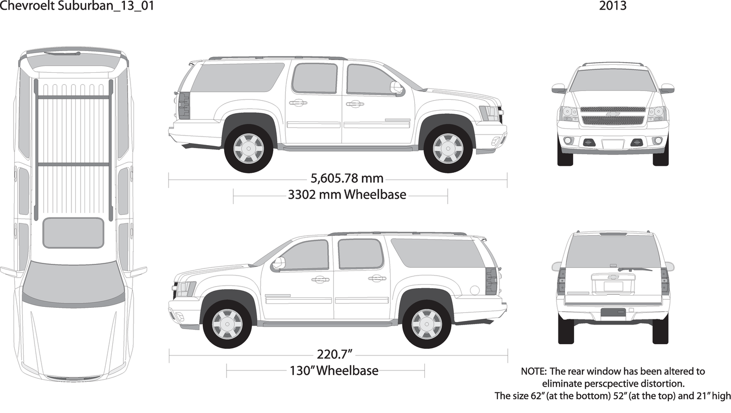 2013 Chevy Suburban V01 Vehicle Wrap Template